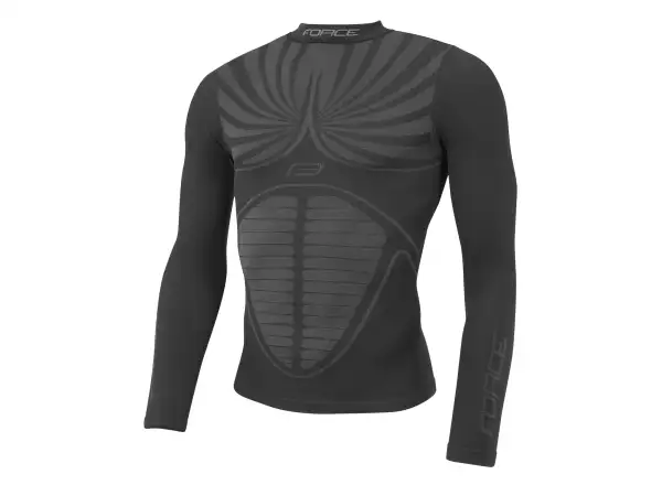 Force Thunder Langarm-Funktionsshirt Schwarz