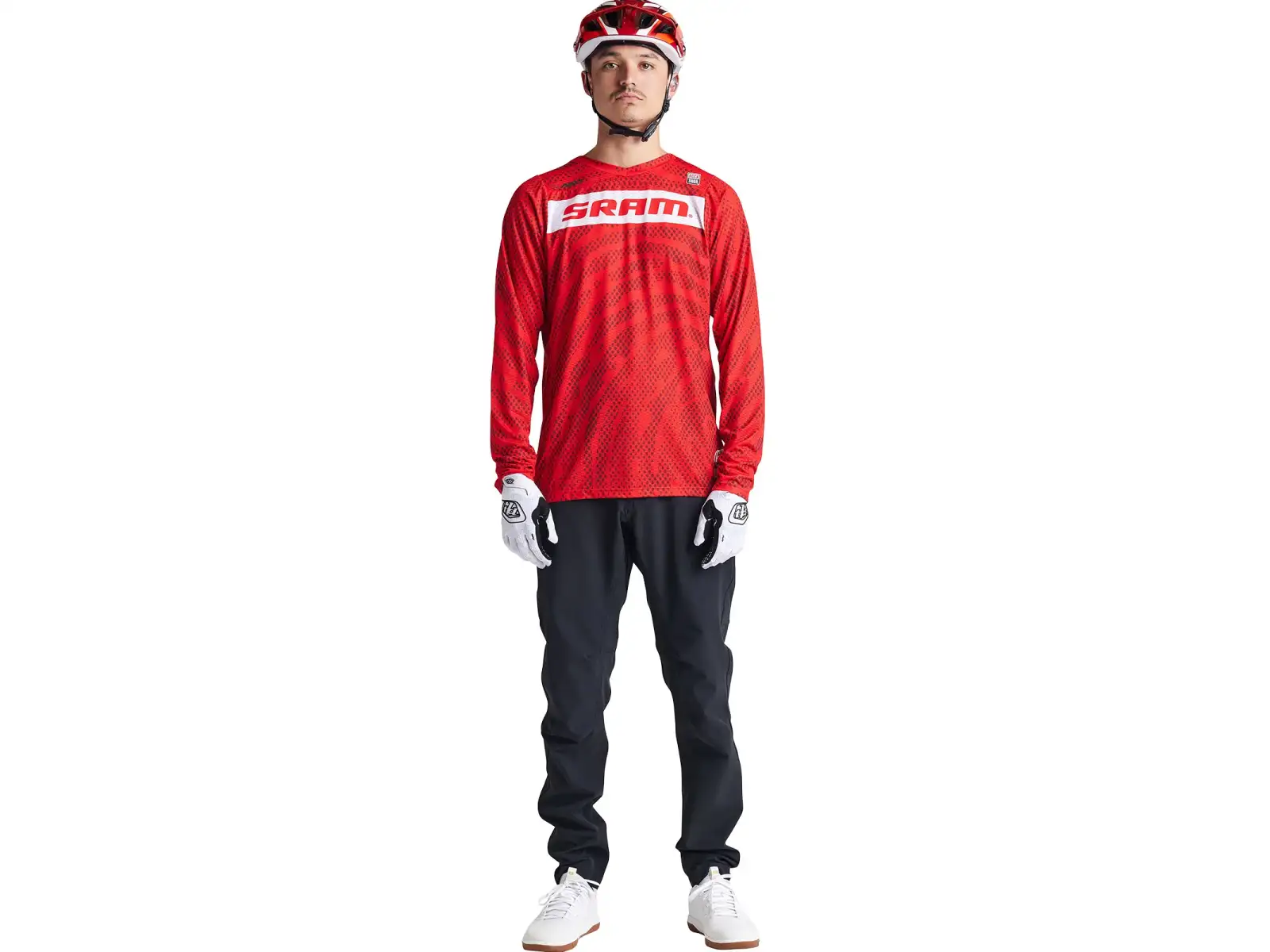 Troy Lee Designs Skyline Air SRAM Herrentrikot Langarm Fiery Red