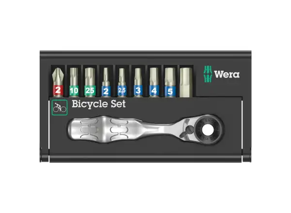 Wera Bicycle Set 9 Zyklop Mini Knarre mit Edelstahlbits 10-teilig