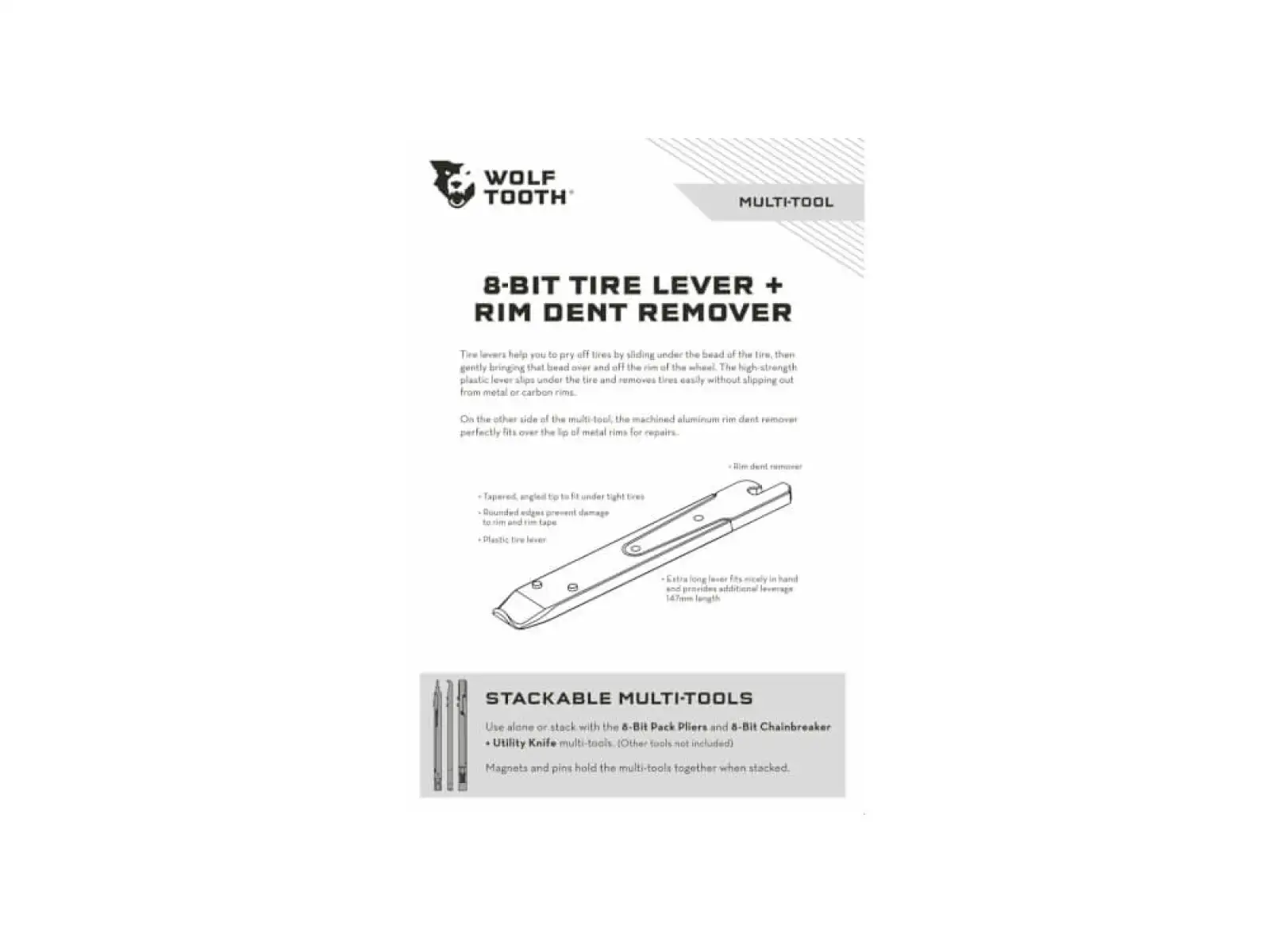 Wolf Tooth 8-BIT Tire Lever + Rim Dent Remover Reifenheber