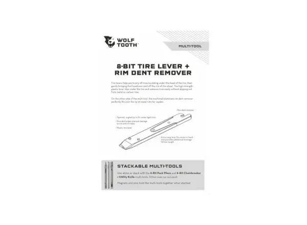 Wolf Tooth 8-BIT Tire Lever + Rim Dent Remover Reifenheber