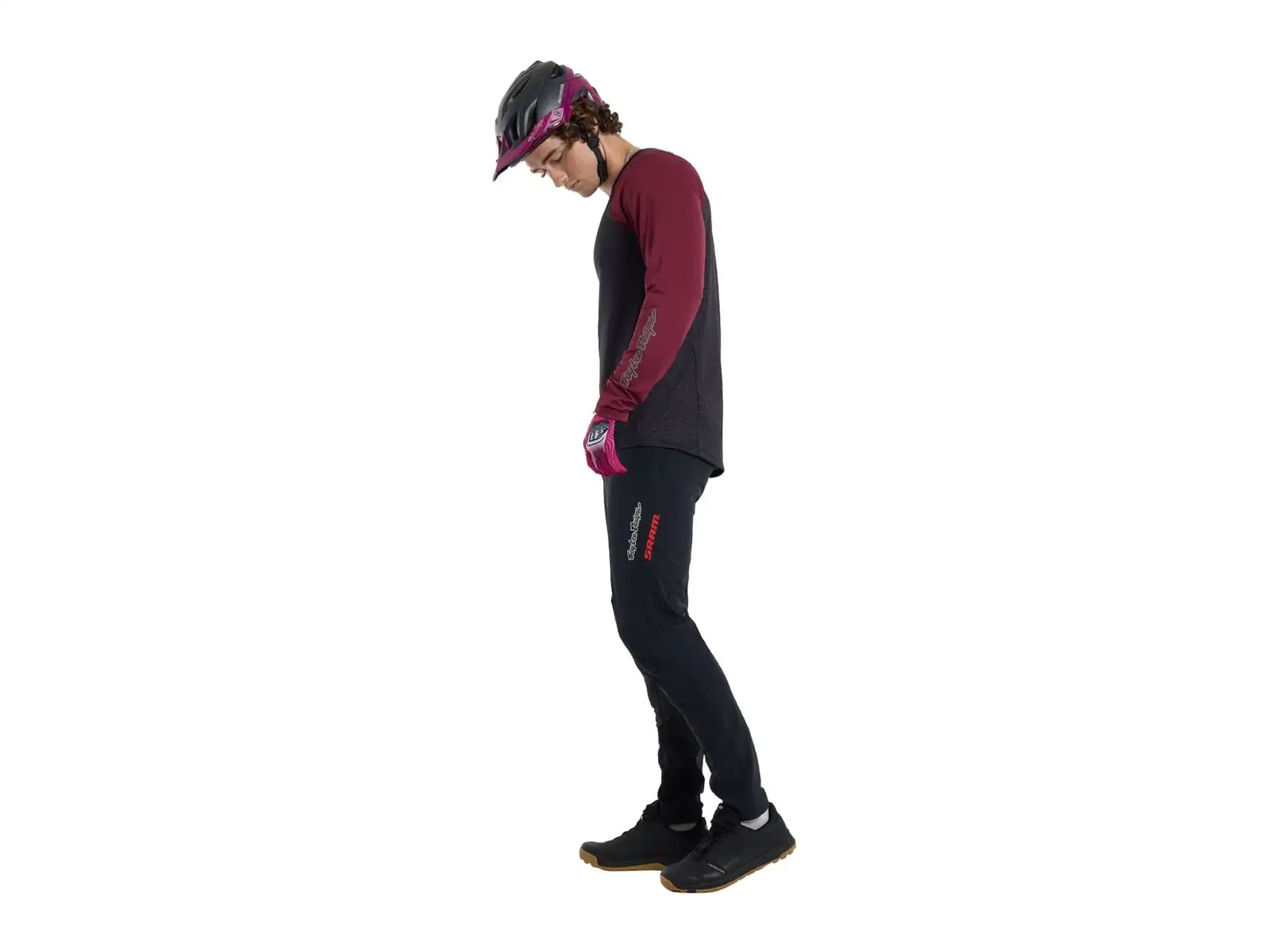 Troy Lee Designs x SRAM Skyline Herren-Trikot langarm Radioscape Black/Berry