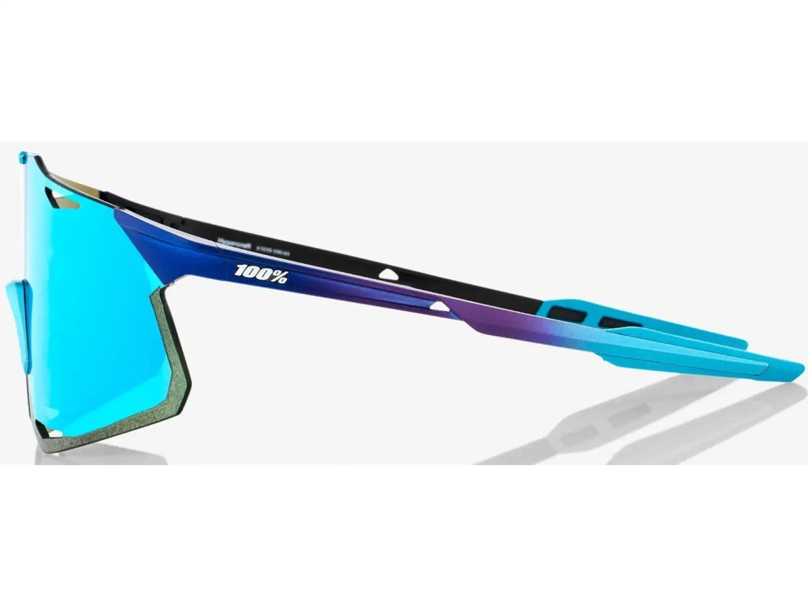 Sonnenbrille 100% Hypercraft Matt Metallic Blau Topaz