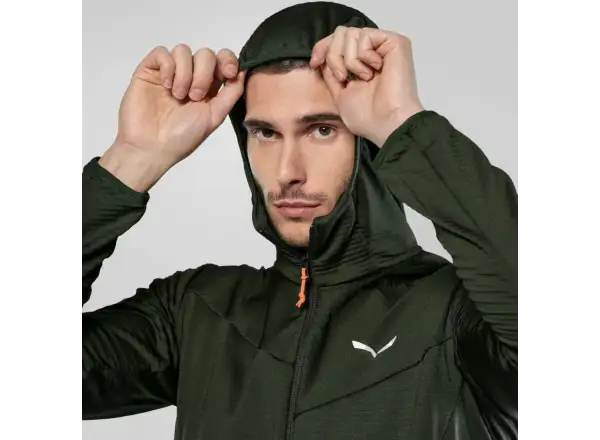 Salewa Puez Altavia Polarlite Hooded Herren-Sweatshirt Dark Olive