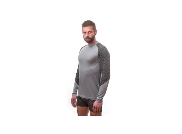 Sensor Merino Impress Herren T-Shirt Langarm grau/Maori