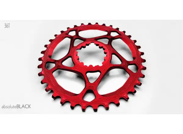 Absolute Black Kettenblatt für Sram 34Z. 3 mm Offset Boost rot