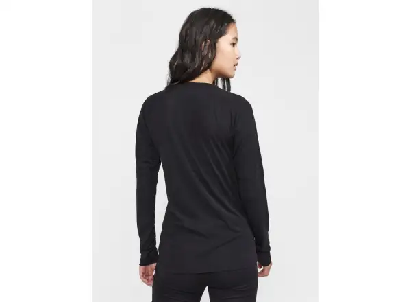 Craft ADV Wool Merino Damen Langarmshirt Schwarz