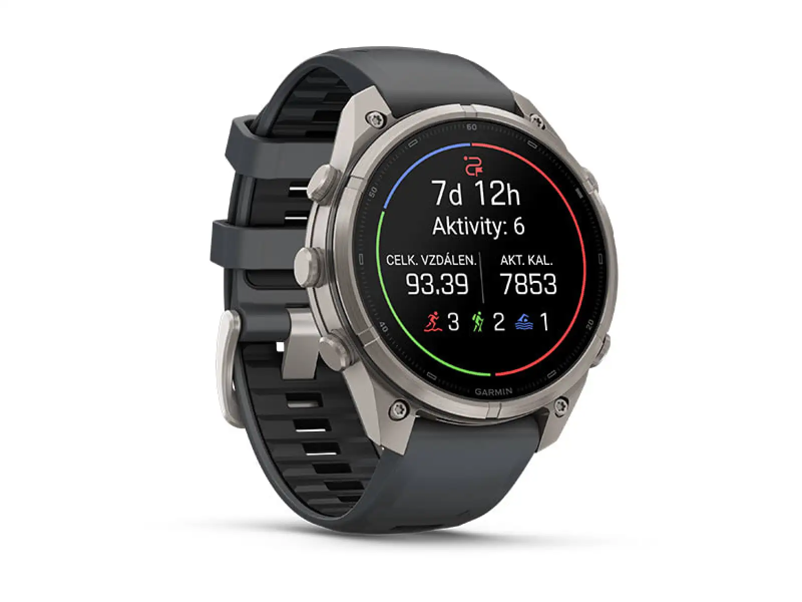 Garmin Fénix 9 Pro inReach 47 mm Smartwatch Carbon gray DLC Titanium Black/Pebble gray
