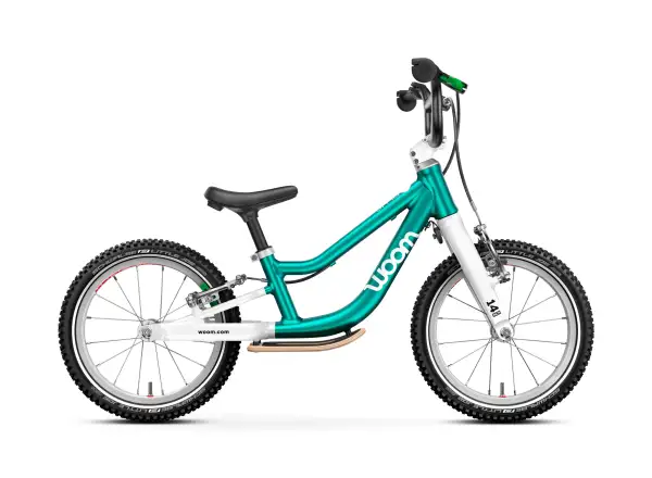 Woom GO 1 Plus Metallic Turquoise 14 Kinderlaufrad