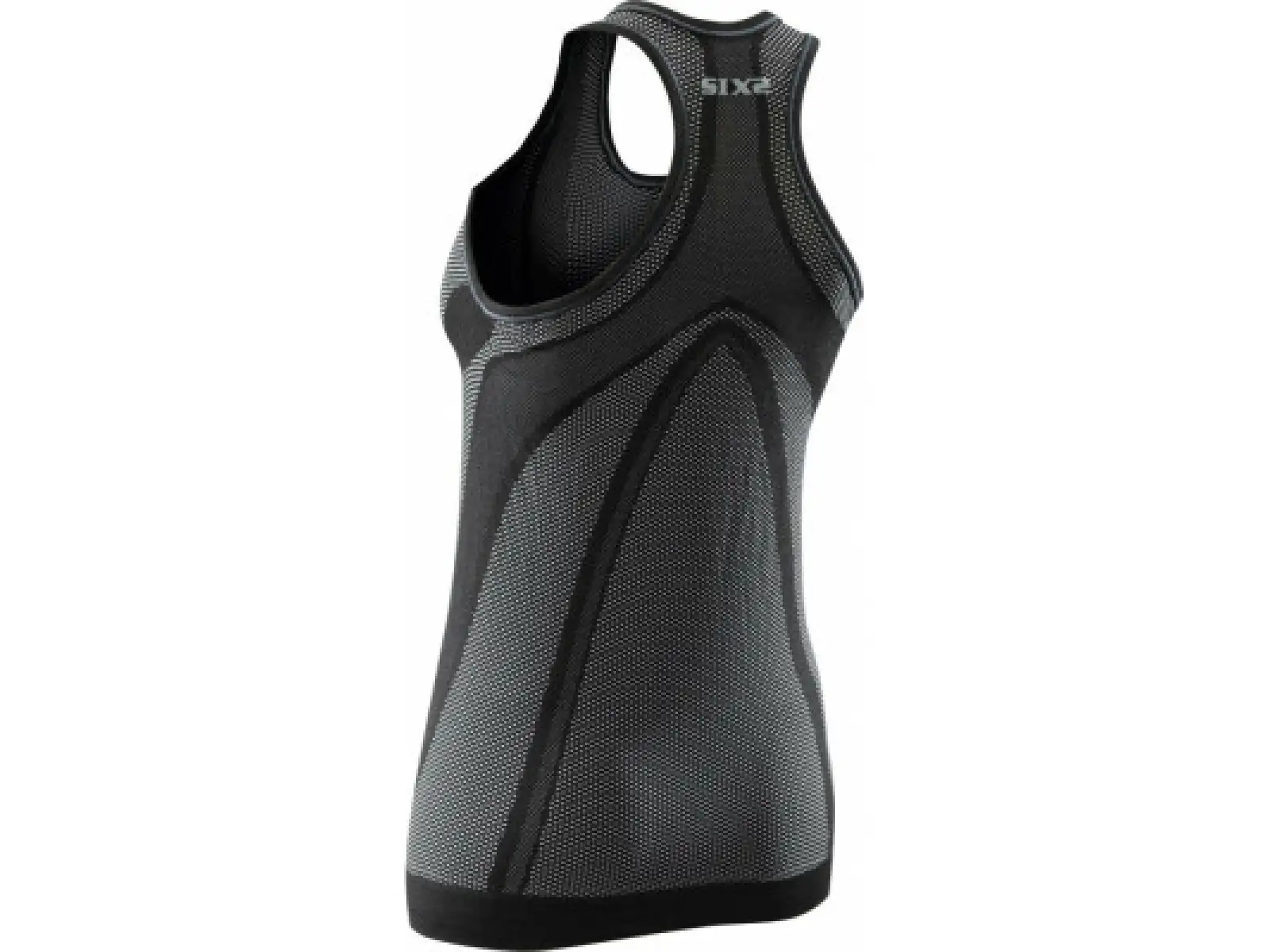 SIXS SMG Damen ärmelloses Shirt Carbon Schwarz.