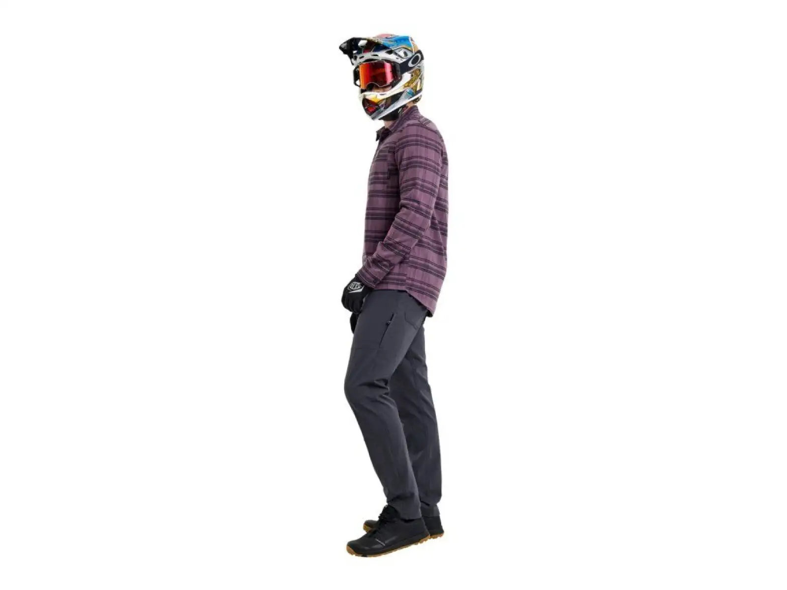 Troy Lee Designs Grind Flannel Herrenhemd Plaid Deep Purple