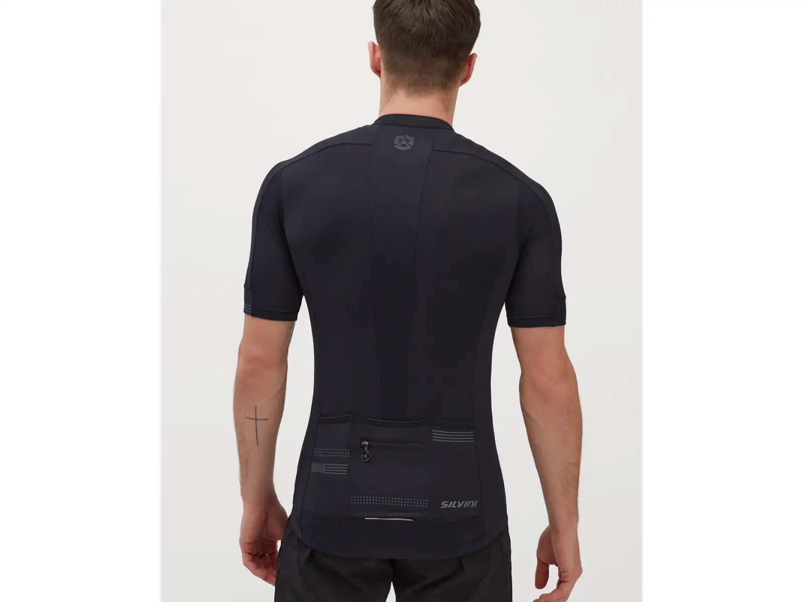 Silvini Ceno Herren-Trikot mit kurzem Ärmel schwarz