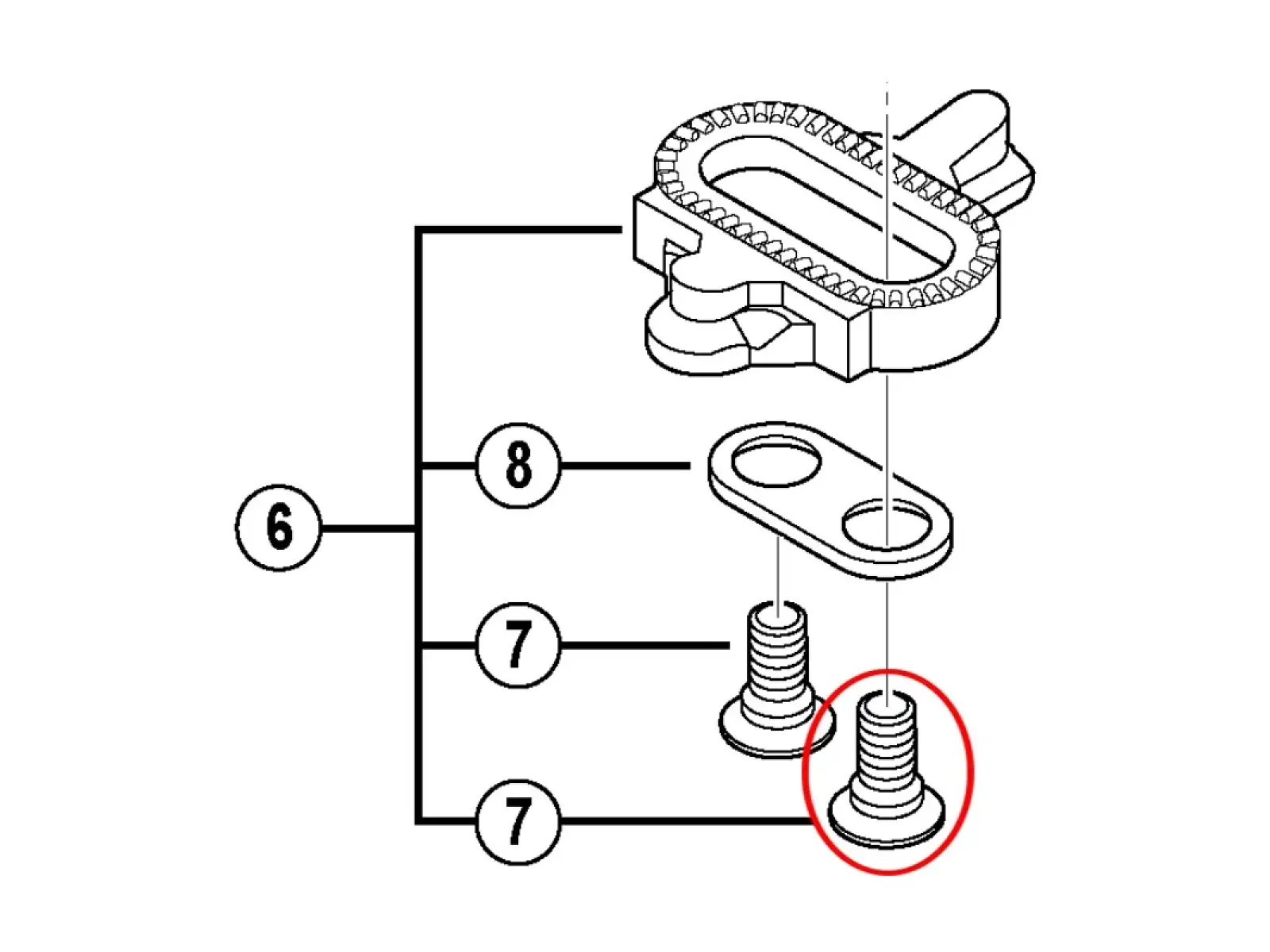 Shimano PD-M737 Schraube für Cleats