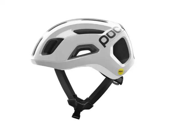 POC Ventral Air MIPS Rennradhelm Hydrogen White/Uranium Black Matt/Logo