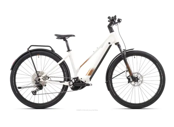 Superior eXR 6090 BL Touring II Trekking E-Bike in Gloss White/Copper.