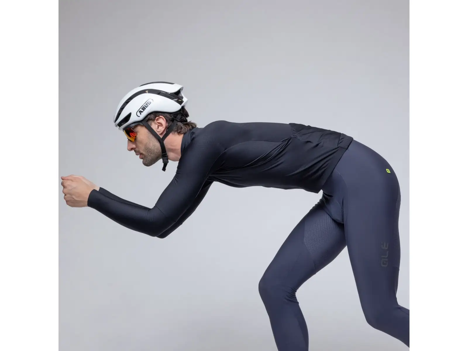 Alé R-EV1 Warm Race Herren gefüttertes Radtrikot Black
