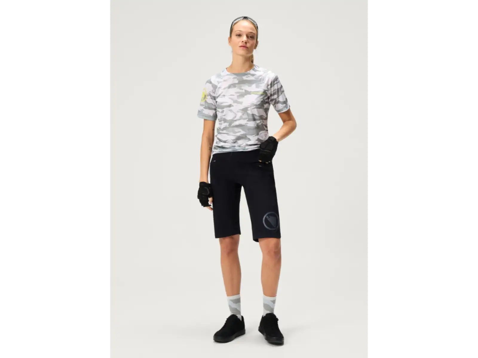 Endura LTD Mountain Camo Damen Trikot kurzarm Haar Grey