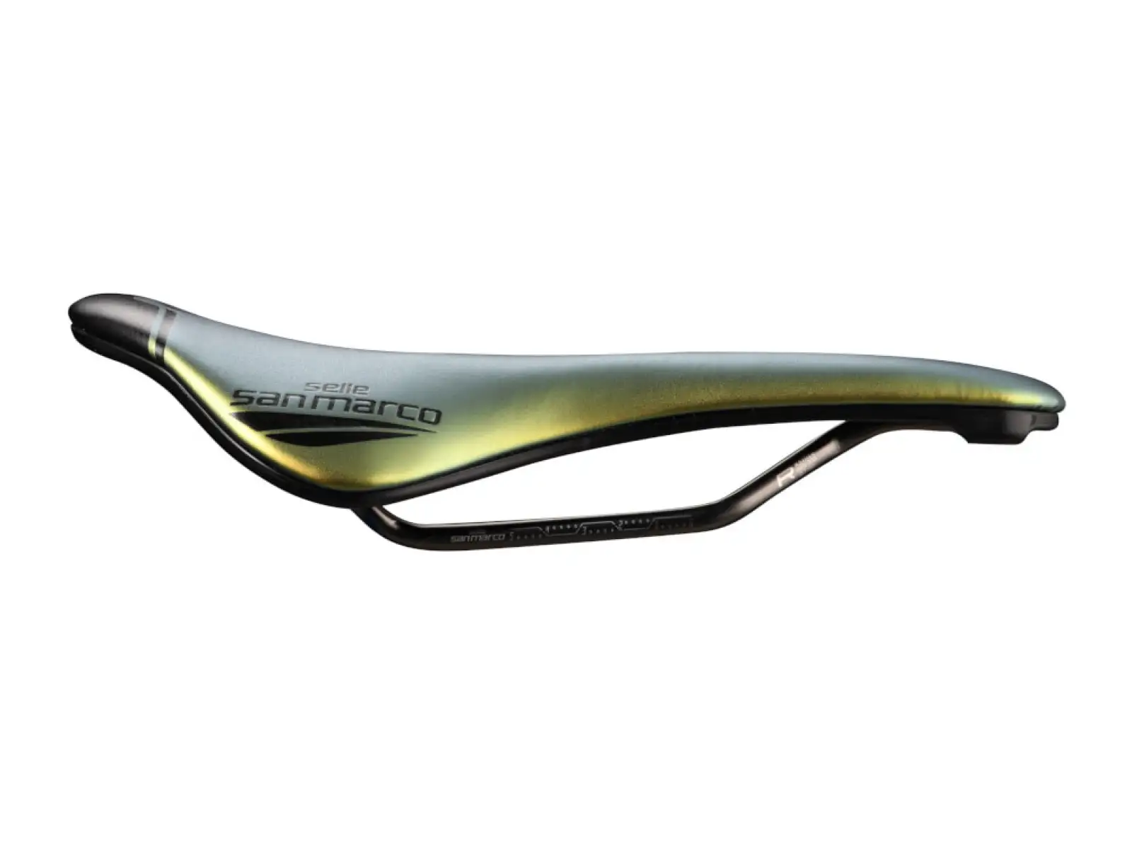 Selle San Marco Shortfit 2.0 Open-Fit Racing Narrow Sattel Iridescent Gold