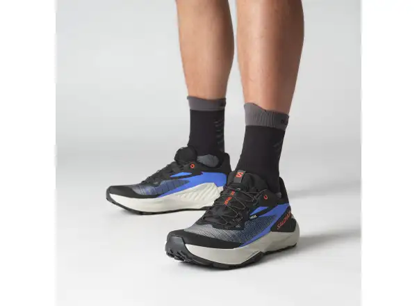 Salomon Genesis Herren Laufschuhe Black/French Blue/Cherry Tomato