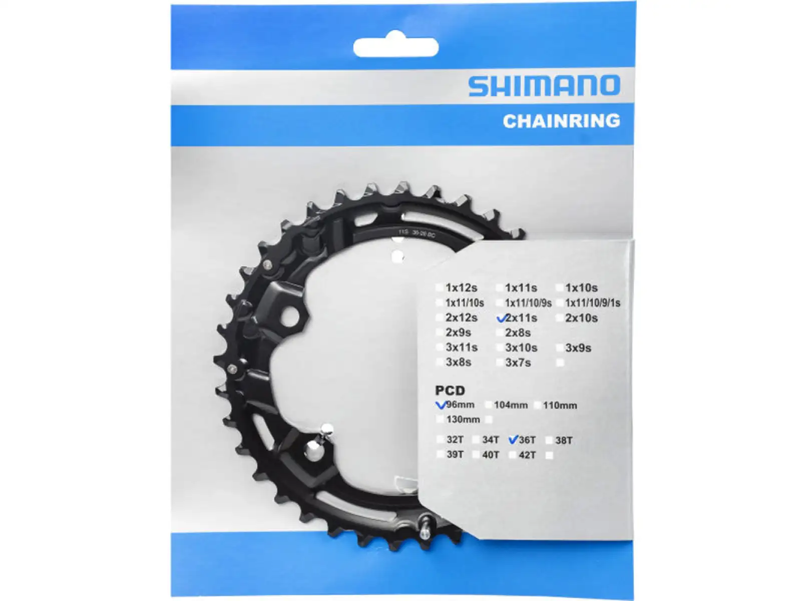Shimano Deore FC-M5100-2/M5100-B2 Kettenblatt 36 Zähne