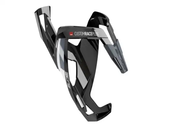 Elite Custom Race Plus Flaschenhalter glänzend schwarz/weiß