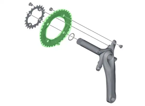 Shimano Deore FC-M617 Kettenblatt 36 Zähne (AY)