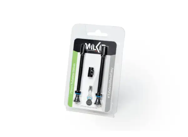 milKit Tubeless-Ventile 75 mm Schwarz