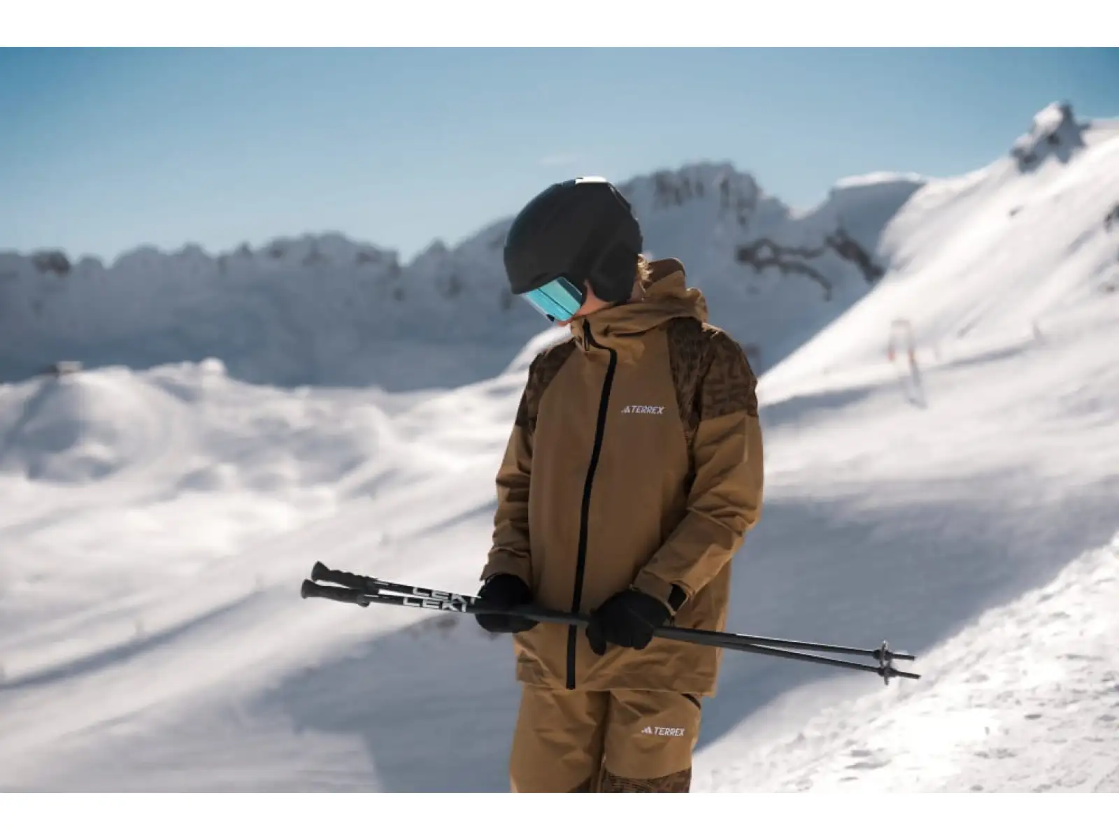 Leki Voltec TR Abfahrtsstöcke Dark anthracite-black-white