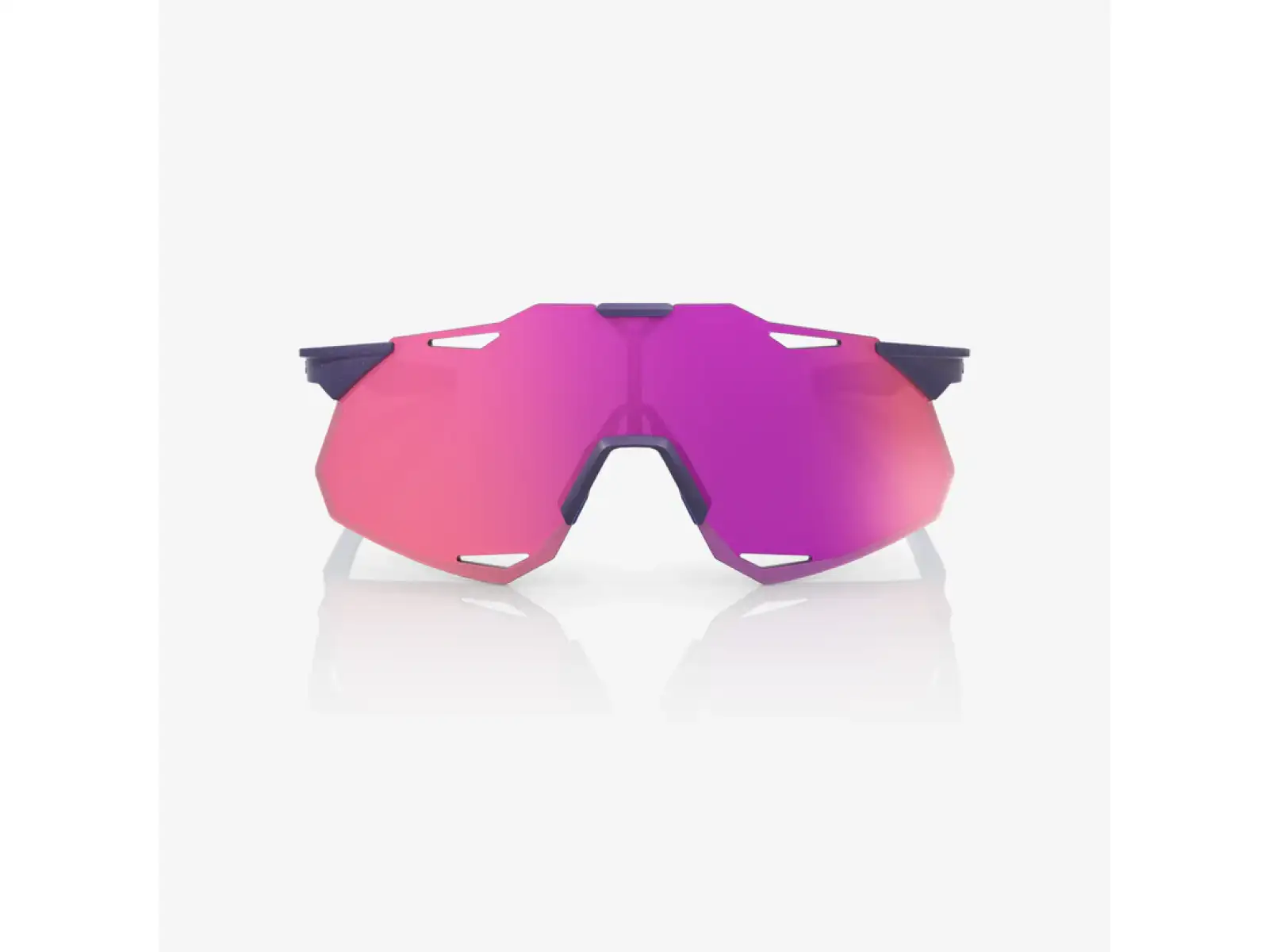 100% Hypercraft XS Brille Satin Storm Metallic/Purple Multilayer Mirror