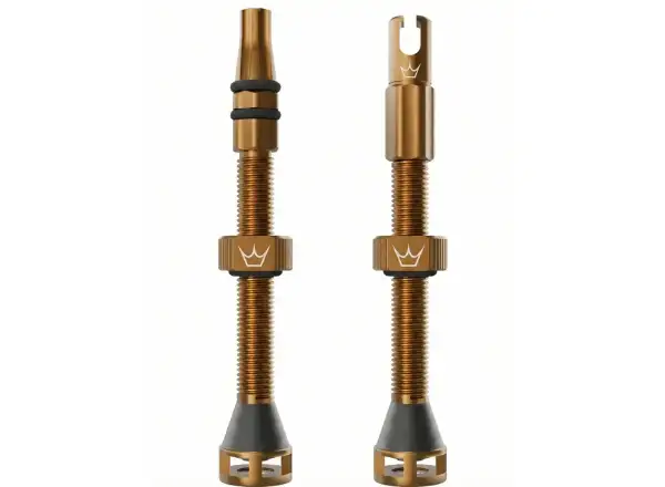 Peatys Holeshot Fast Flow Tubeless-Ventile 60 mm Bourbon