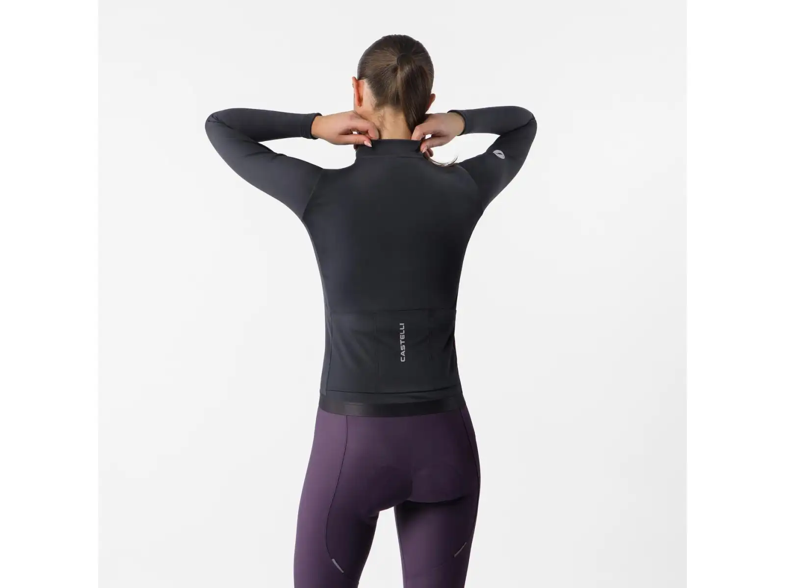 Castelli Espresso Thermal 2 Damen-Trikot Langarm Black/White