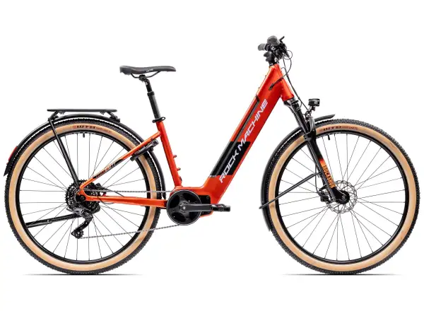 Rock Machine Storm INT e90-29 Touring Elektrofahrrad Gloss Metallic Orange/Silver