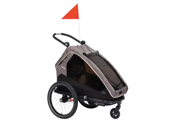 XLC MONOs BS-C09 Kinderanhänger 20" grau/beige/anthrazit