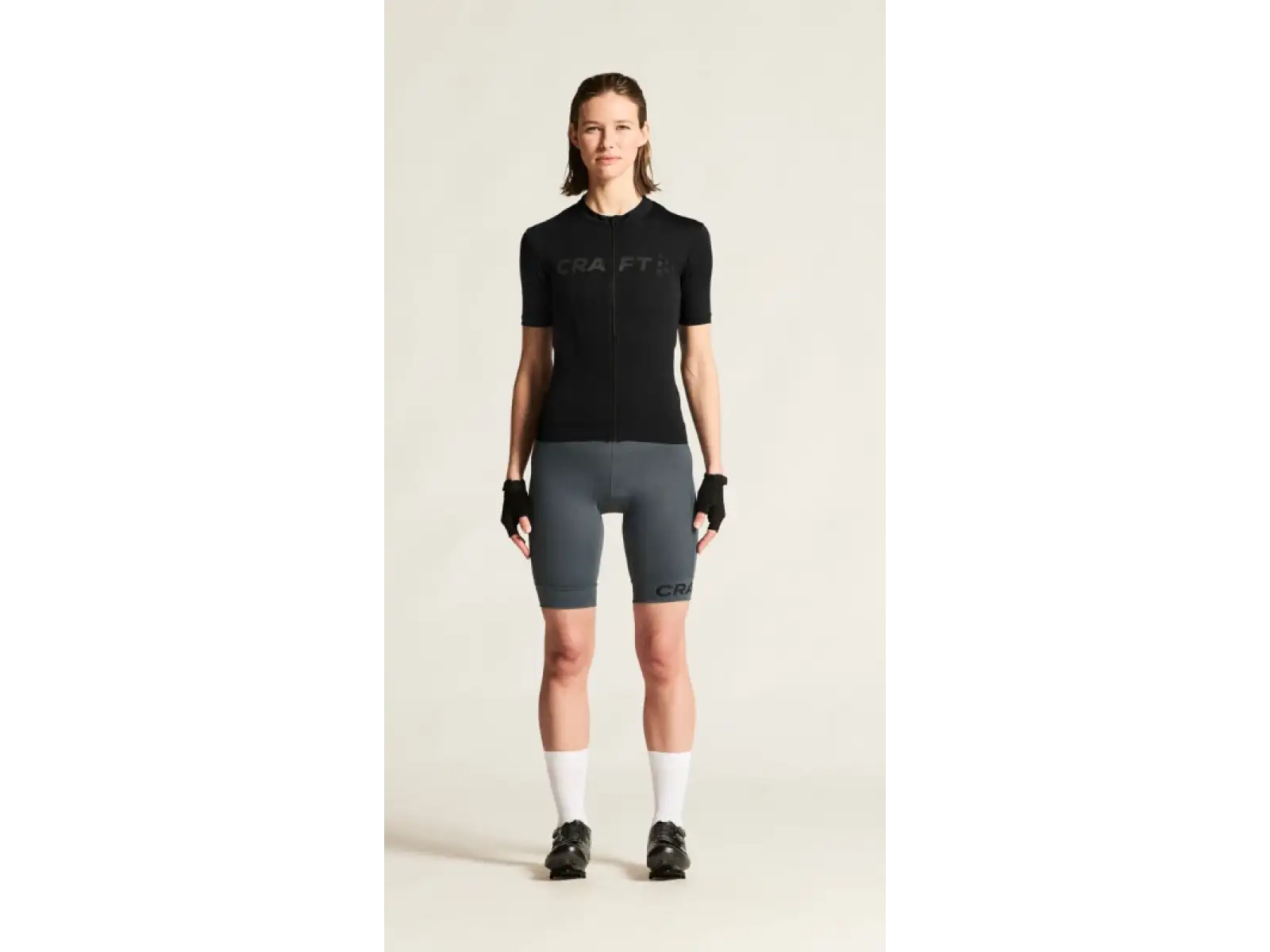 CRAFT Endur Logo Damen Radtrikot schwarz