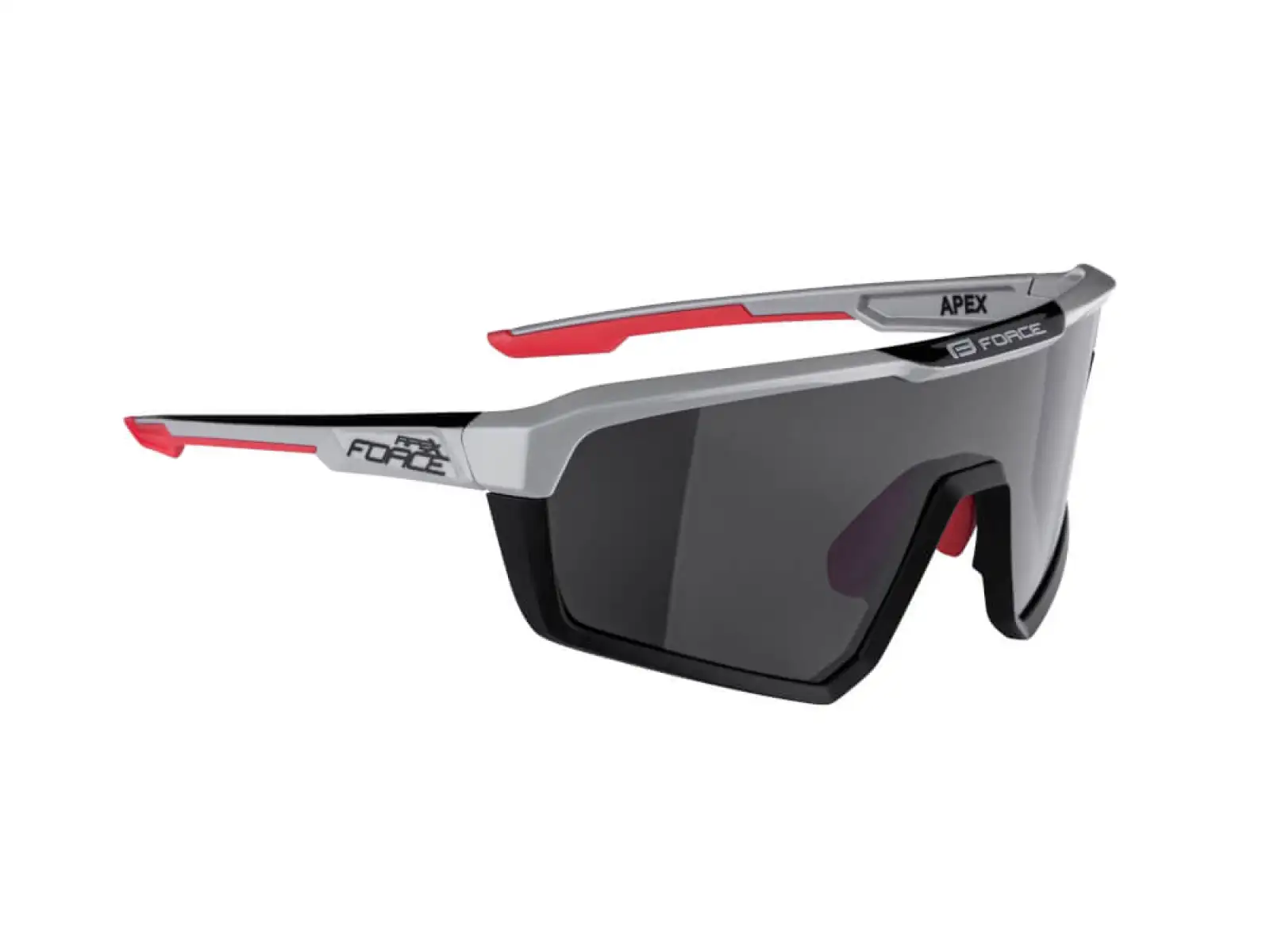 Force Apex Brille, Schwarz-Grau/Schwarze Gläser.