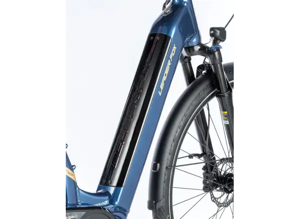 Leader Fox Saga 28 E-Citybike mit tiefem Einstieg Blau