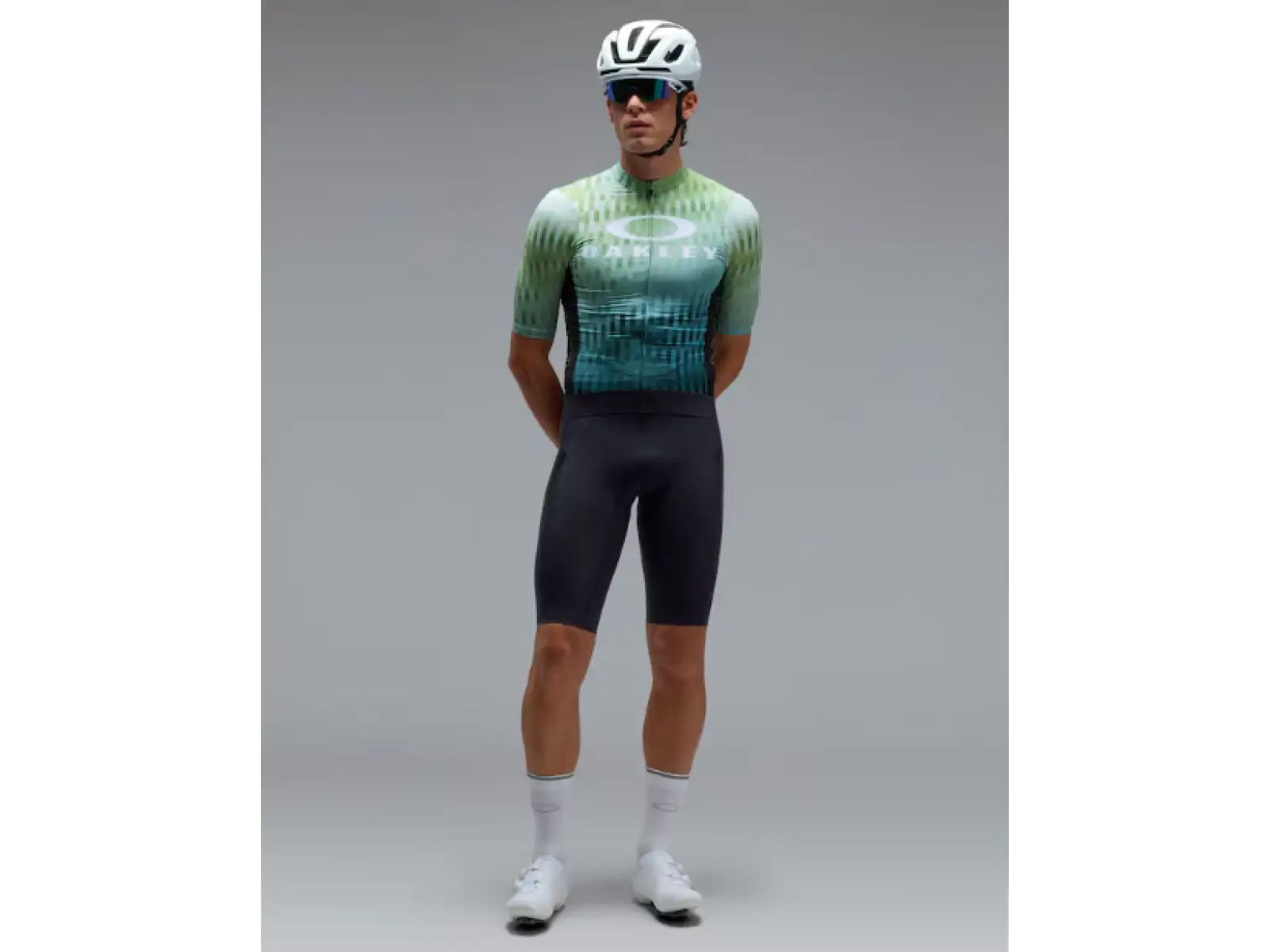 Oakley Icon Training Herren Trikot Kurzarm Green Glitch Print