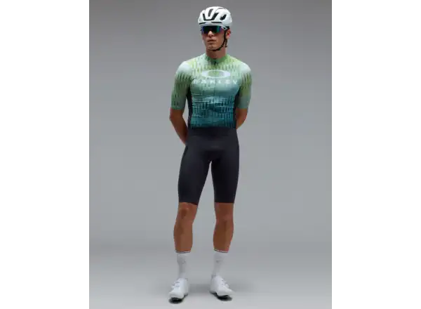 Oakley Icon Training Herren Trikot Kurzarm Green Glitch Print