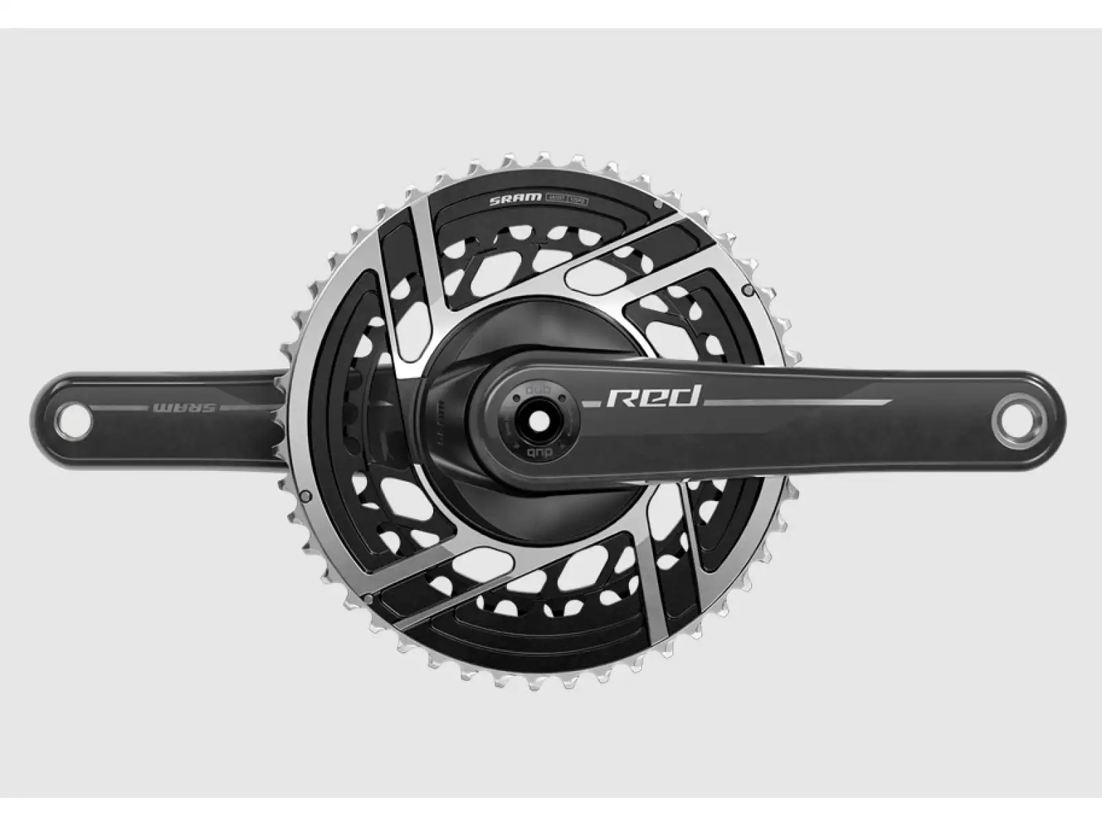 Sram Red E1 DUB Straßenkurbeln mit 48/35 Zähnen.