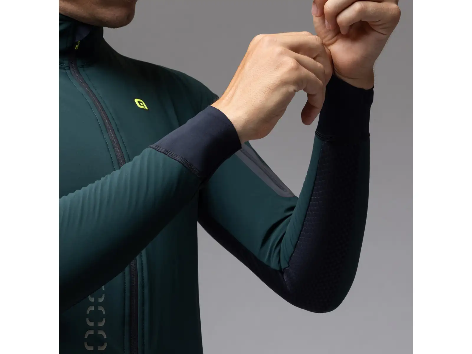 Alé R-EV1 Thermo Shield Herren Winter-Fahrradjacke Bottle Green