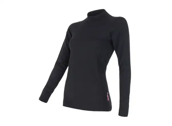 Sensor Double Face Damenshirt Langarm schwarz