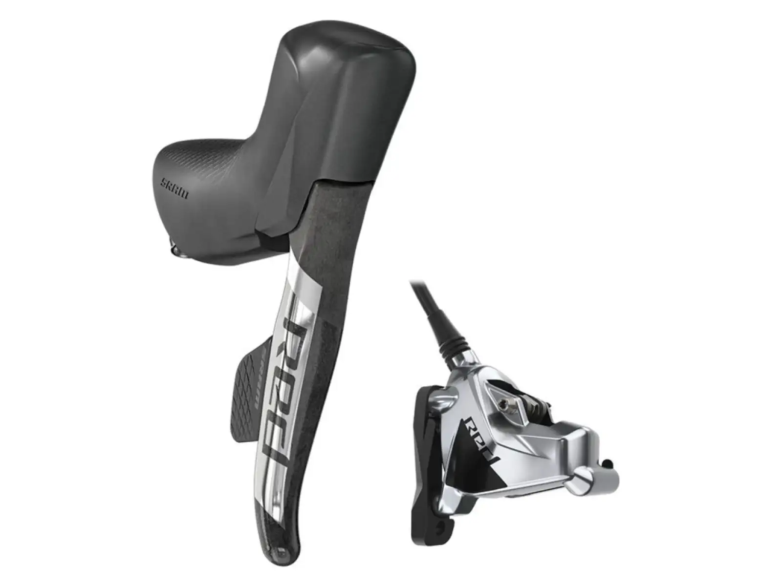 Sram Red eTap AXS D1 Linker Brems-/Schaltgriff & Flat Mount Bremssattel, Leitung 950 mm