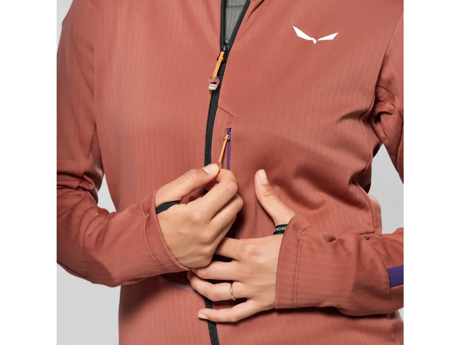 Salewa Pedroc 3 Hooded Damen-Sweatshirt Etruscan Red