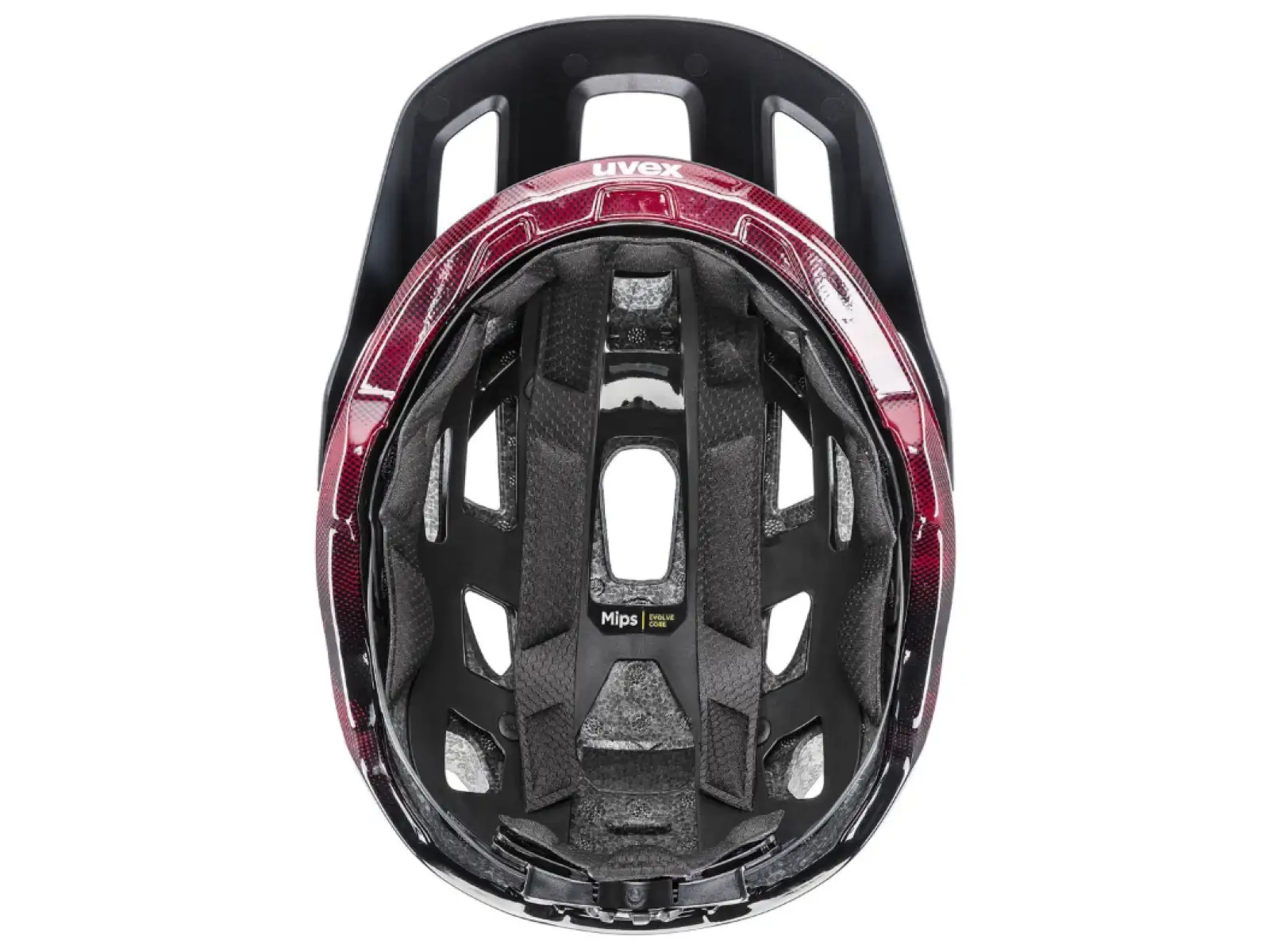 Uvex React MIPS MTB Helm Black/Ruby Red Matt
