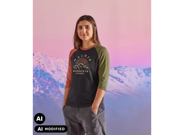 Maloja CorteM. Damen-Trikot 3/4-Ärmeln moonless