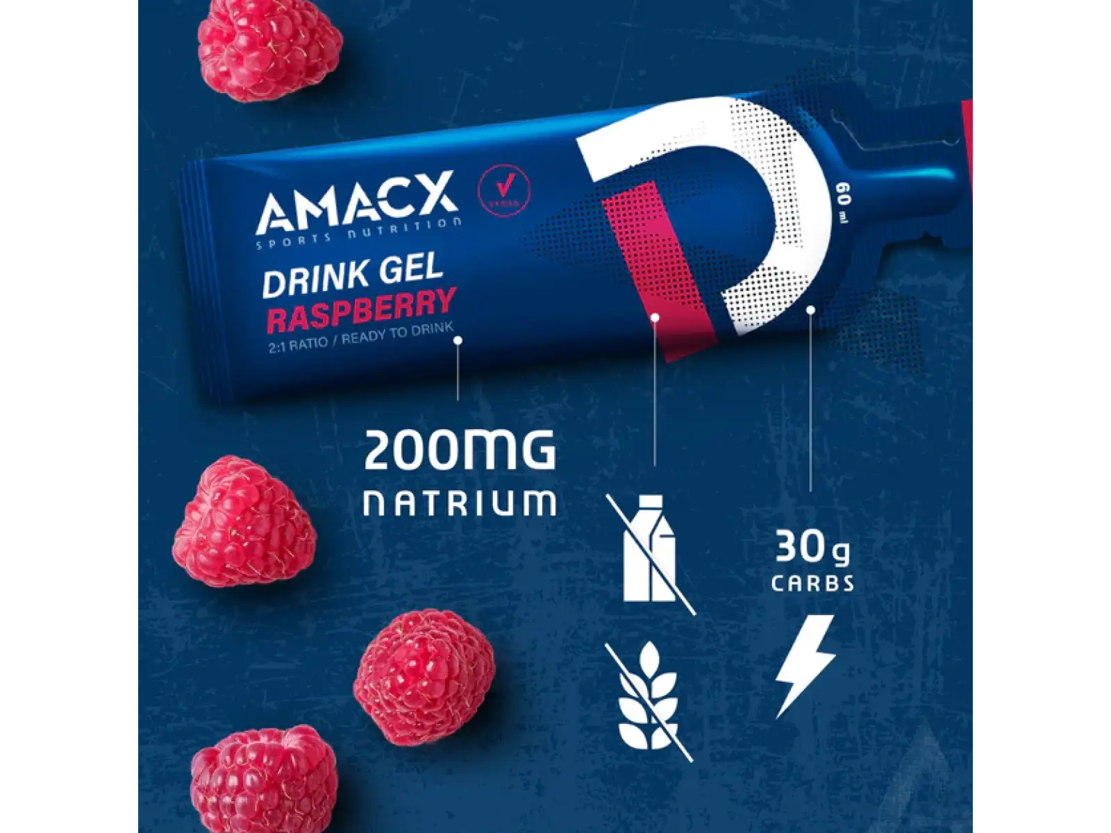 Amacx Drink Gel Energiegel Raspberry - 60 ml